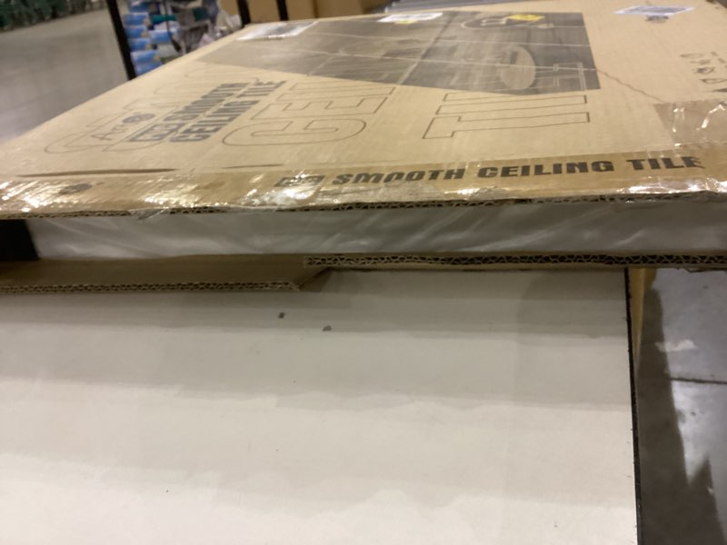 Condition photo showing New/Like New for Art3d 12-Pack Stucco Texture Drop Ceiling Tiles 2x2 FT - Fire-Rated, Waterproof, Reusable - Premium PVC 24x24 Inch Ceiling Panels for Living Room Kitchen Bathroom Basement Office, White 24*24 Square Stucco White 12