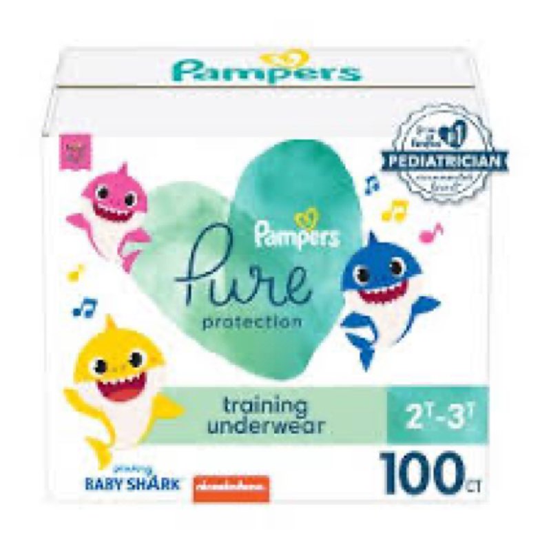 Pampers Pure Protection Training Underwear - Baby Shark - 100 ct 2t-3t
