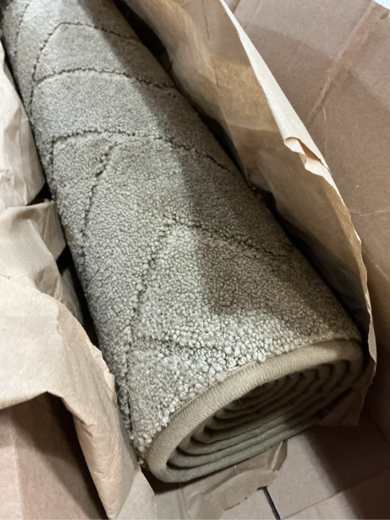 Condition photo showing Good Condition for Machine Washable Kitchen Rugs 24" x 70", Non-Slip Kitchen Runner Rugs Mats for Floor, Absorbent Comfort Standing Mats for Kitchen, Sink, Laundry and Hallway, Rolled Packaging, Taupe 24" x 70" Taupe