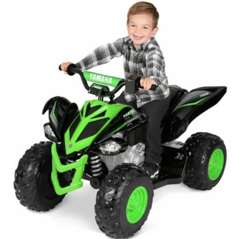 yamaha 12 volt raptor battery powered ride-on - new custom graphic design - for boys & girls ages 3 and up