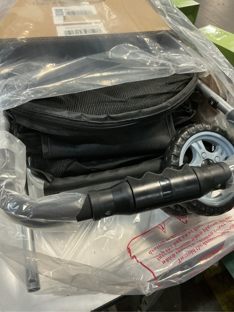 Condition photo showing New/Like New for Pet Strollers for Small Medium Dogs & Cats, 3-Wheel Dog Stroller Folding Flexible Easy to Carry for Jogger Jogging Walking Travel with Sun Shade Cup Holder Mesh Window (Black)