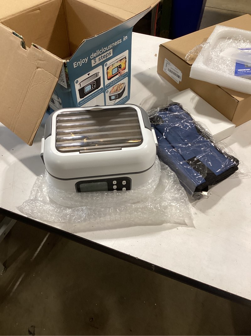 Condition photo showing Good Condition for souoa cordless electric heated lunch box for men, 100w 6 cup white | battery powered cordless design, auto & scheduled heating, 100w fast heat, portable for office, car & truck?adults white 1.4l