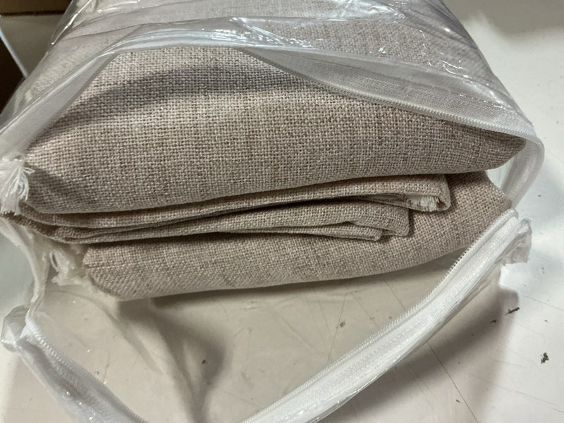 Condition photo showing Good Condition for setaback boho curtains living room linen curtains 84 inch length 2 panels with tassels, farmhouse country style bohemian rod pocket sheer light filtering window treatment,52" x 84", taupe 2 panels 52"w x 84"l (pack of 2) taupe