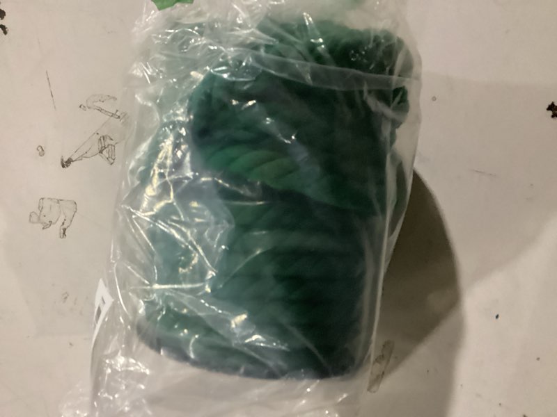 Condition photo showing New/Like New for jeogyong 10mm macrame cord, 75 feet natural macrame rope yarn, 3 strand twisted cotton string for diy crafts wall hanging plant hangers gift wrapping decorations (grass green) grass green 10mm x 75ft