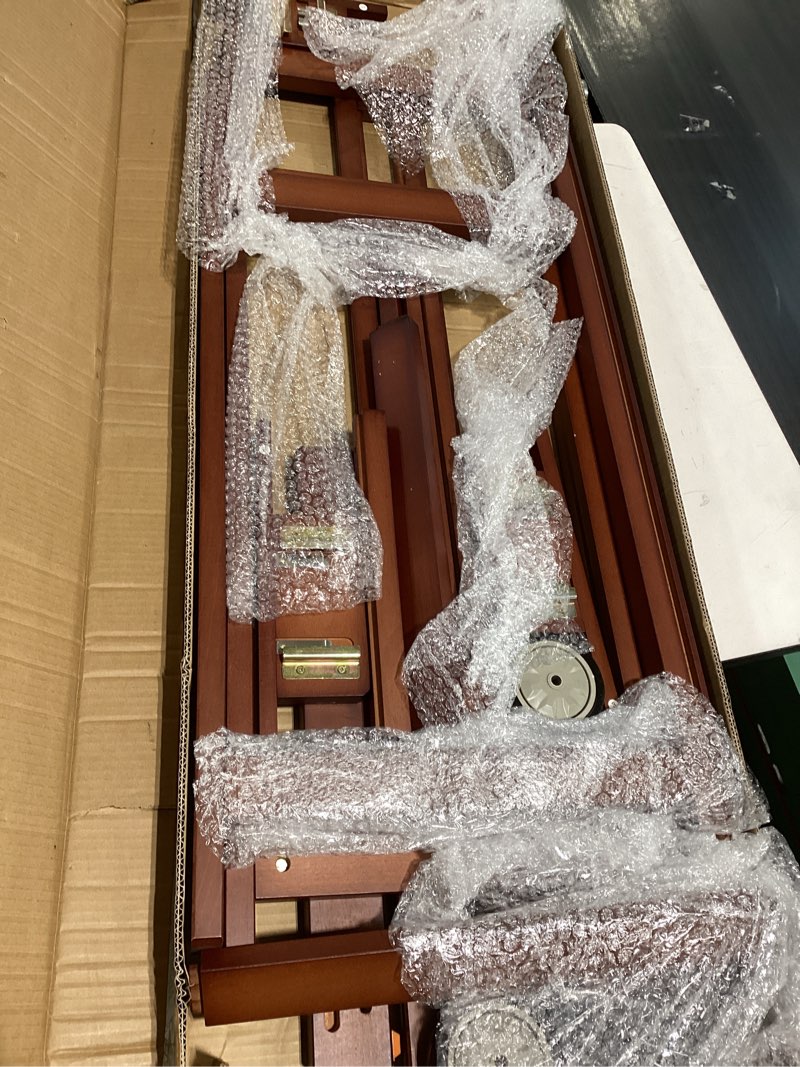 Condition photo showing Good Condition for meeden multi-function studio easel,h-frame easel,painting easel for adults,artist easel,floor easel,solid beech wooden easels w/front wheels,holds canvas art up to 77" - walnut