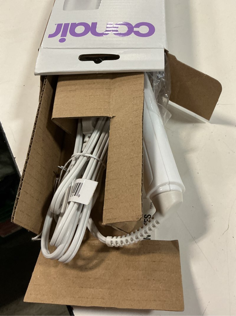 Condition photo showing As Is for conair double ceramic 1 ½-inch curling iron, 1 ½-inch barrel creates soft waves & curls, hair curler for use on medium & long hair, white/rose gold white/rose gold 1.5 inch