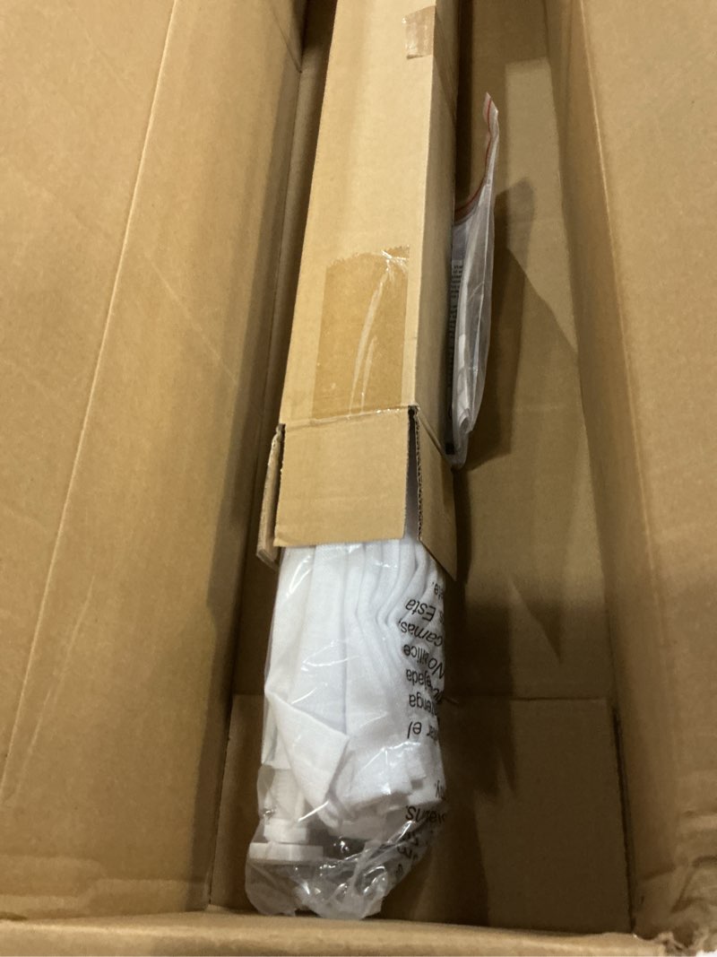 Condition photo showing Good Condition for no Drill Cordless Roman Shades for Windows, 25" W × 64" H - Light Filtering - Linen - White Light Filtering - Linen - White 25" W × 64" H