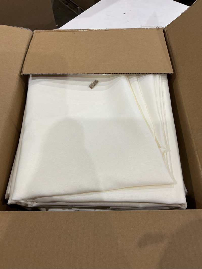 Condition photo showing Good Condition for sancua rectangle tablecloths for 6 foot tables, 6 pack - washable polyester fabric table cloth for wedding party, birthday, banquet reception, 54x108 inch, beige beige 6 pack 54x108 inch