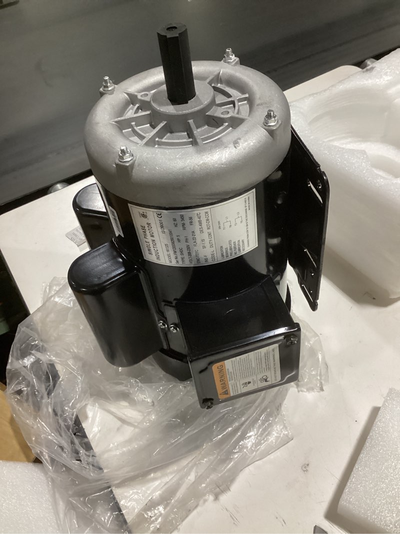 Condition photo showing Good Condition for similar to 3hp electric motor, 3450 rpm farm duty motor, single phase 145t frame 230v 7/8\" shaft diameter, 2.25\" shaft length, 60hz cw/ccw tefc