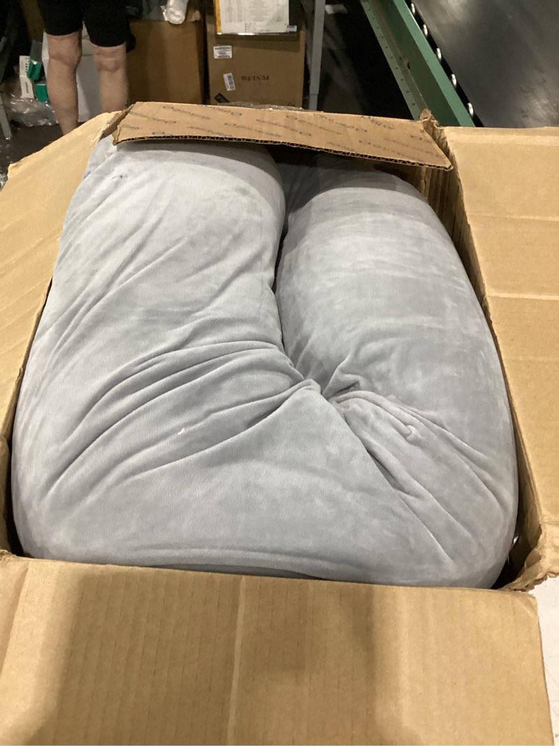 Condition photo showing As Is for momcozy pregnancy pillow for sleeping - u shaped full body maternity pillow | removable cover, support for back, legs, belly, hips for pregnant women, side sleeper, pregnancy gifts & essentials, 57 inch grey
