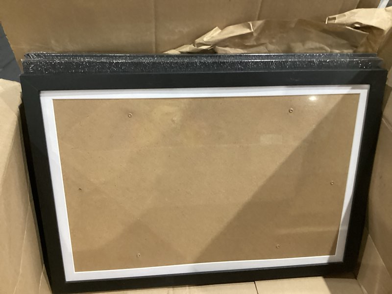 Condition photo showing Good Condition for jcjmy 12x18 picture frame set of 3 with 11x17 mat, display photo 11x17 with mat or 12 x 18 without mat, wall hanging large 12 by 18 poster frame with plexiglass, 3 pack, black