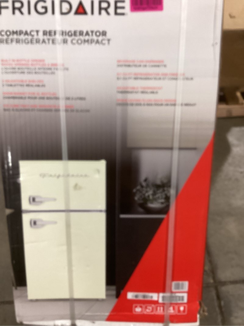 Condition photo showing New/Like New for Frigidaire EFR840-Cream EFR840 Retro Mini Fridge with Freezer & Side Bottle Opener-Small 2 Door Refrigerator for Office Bar or College Dorm Room-3.1 Cu Ft (Cream)