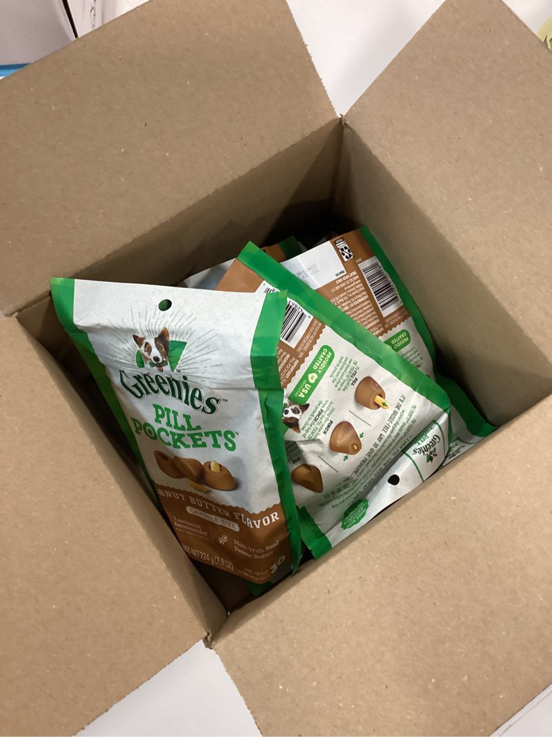 Condition photo showing New/Like New for Greenies Chewy Dog Pill Pockets Peanut Butter Capsule Size Dog Treats - 7.9oz (6 PACK) BEST BY FEB 16/2026
