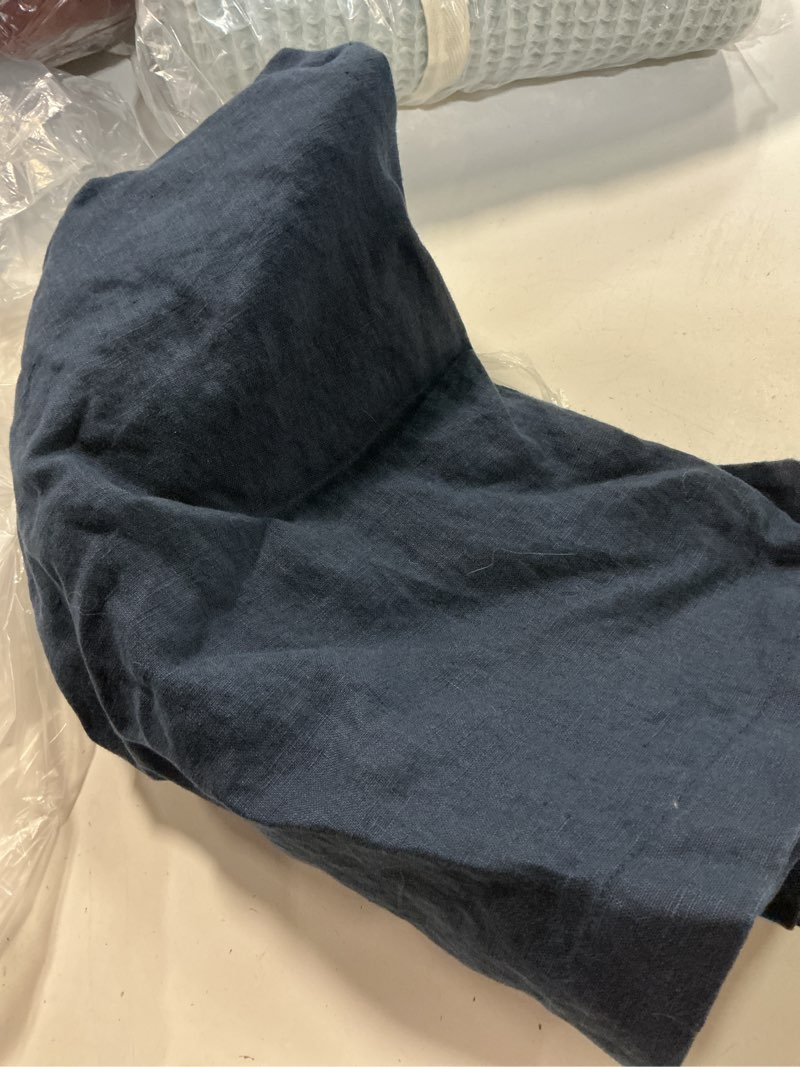 Condition photo showing Good Condition for european linen euro sham, euro, navy