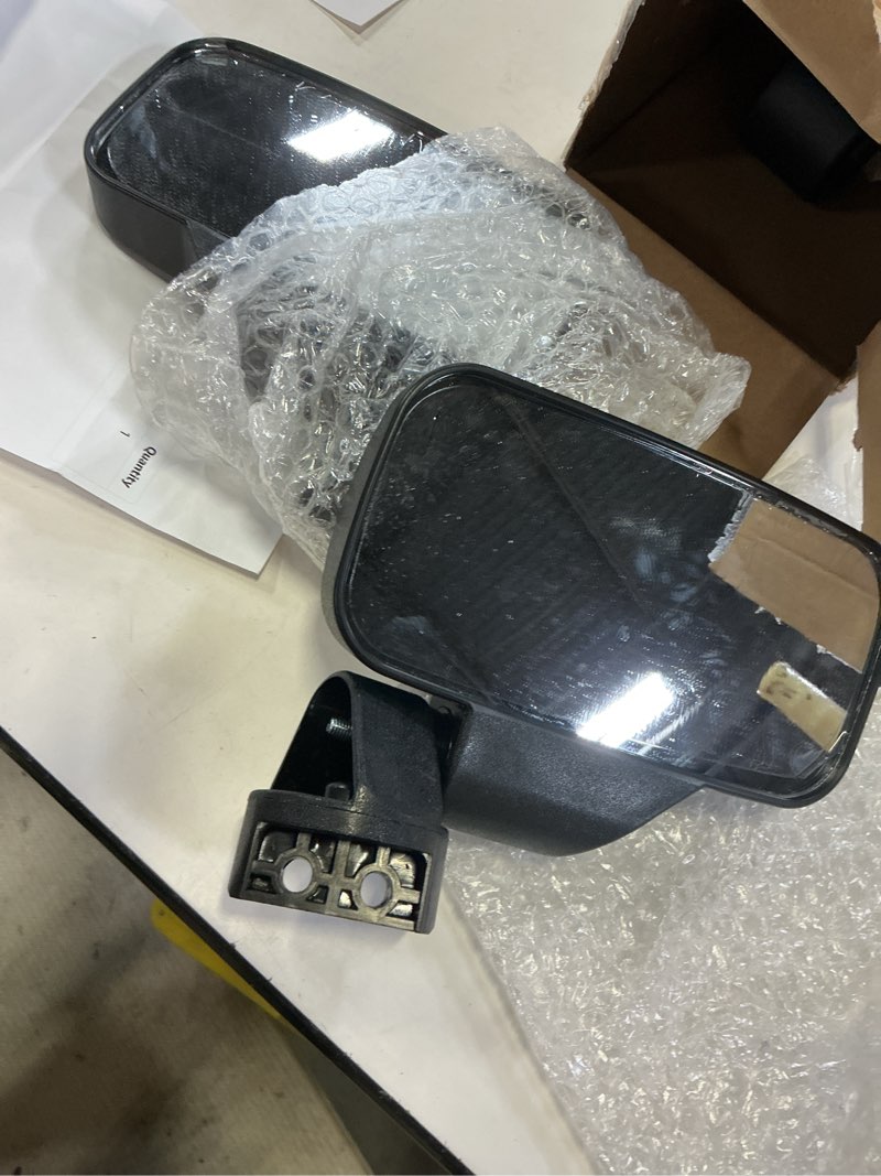 Condition photo showing As Is for kemimoto utv mirrors utv side mirrors fits 1.6 inch to 2 inch roll cage compatible with polaris rzr 900 1000 can am kawasaki teryx mule rhino yxz zforce pioneer 1000/700, shatter proof tempered glass