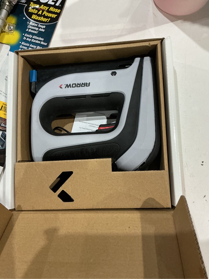 Condition photo showing As Is for arrow cordless 16 ga. 3/8 in. staple gun