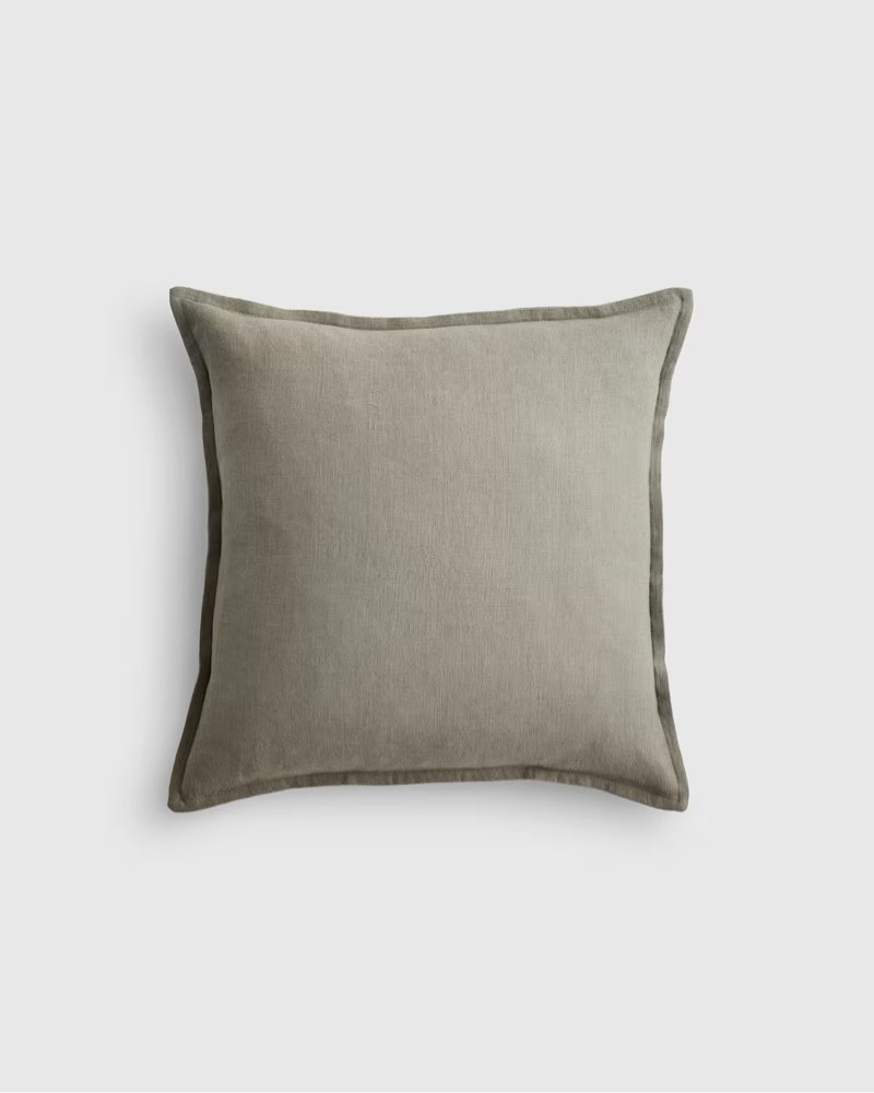 ( 1 pack ) quince european linen flange edge pillow cover color sage 20x20