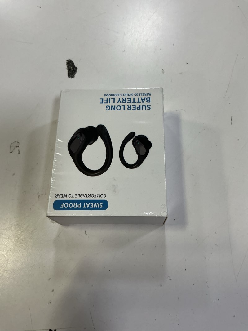 Condition photo showing New/Like New for wireless earbuds, sports bluetooth headphones, 80hrs playtime ear buds with led power display, noise canceling headset, ipx7 waterproof earphones for workout/running(black)