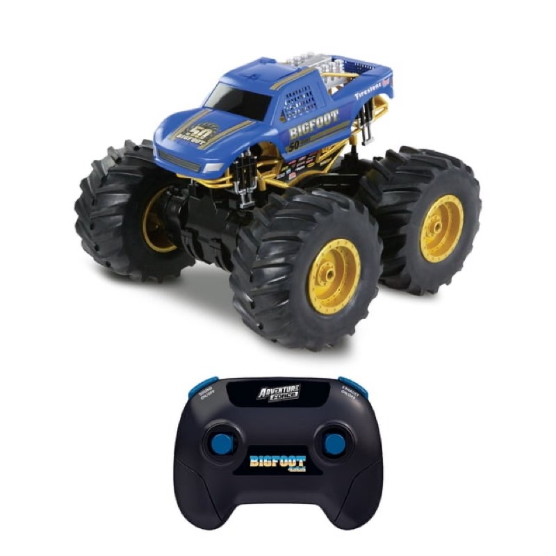 adventure force (1:10) 50th anniversary bigfoot remote control monster truck, wr5-10m51u-bl