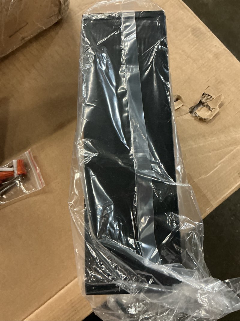 Condition photo showing New/Like New for bulb outdoor armed sconce black