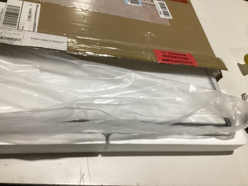 Condition photo showing Good Condition for LOAAO 22x30 Inch White Metal Framed Bathroom Mirror for Wall, White Bathroom Vanity Mirror Farmhouse, Large Rounded Rectangle Mirror, Anti-Rust, Hangs Horizontally or Vertically White 22"L x 30"W