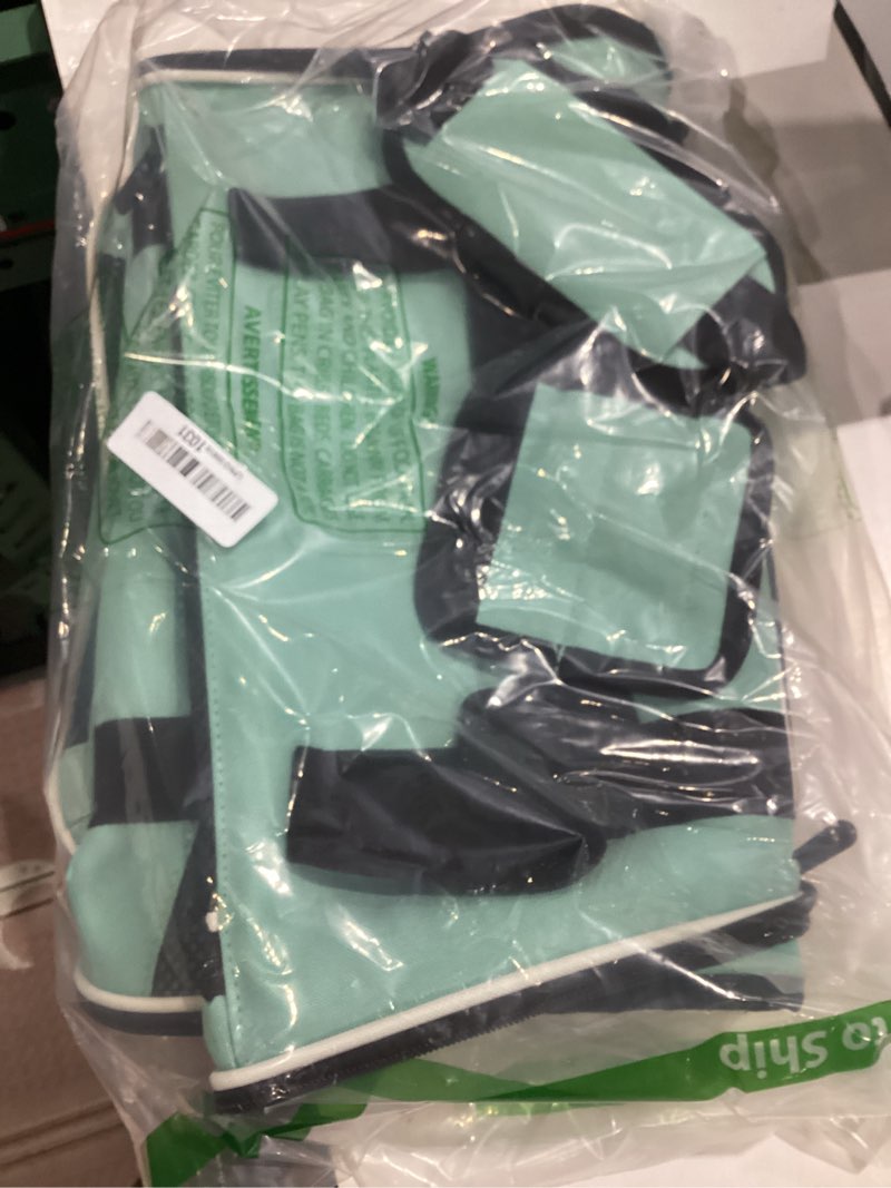 Condition photo showing Good Condition for cat carrying case pet dog carrier soft-sided cat bag airline approved, pet travel carrier up to 15 lbs, collapsible cats carrier dog carrier for medium small cats dogs(17x11x11 green) 17.0"l x 11.0"w x 11.0"h green