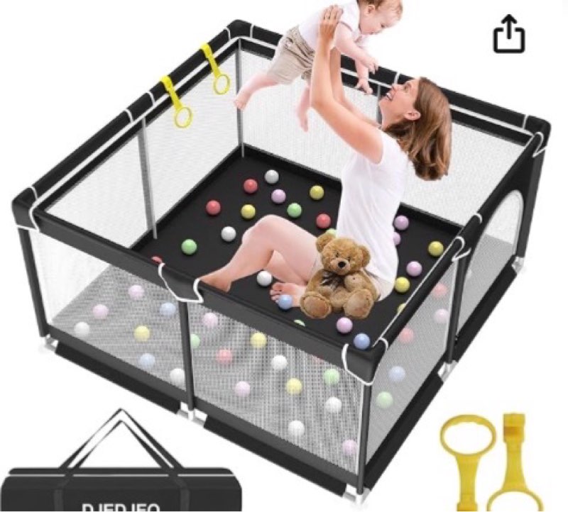 Baby Playpen for Toddlers, Playard for Baby, Baby Gate Playpen, Indoor & Outdoor Kids Activity Center (similar to stock photo)