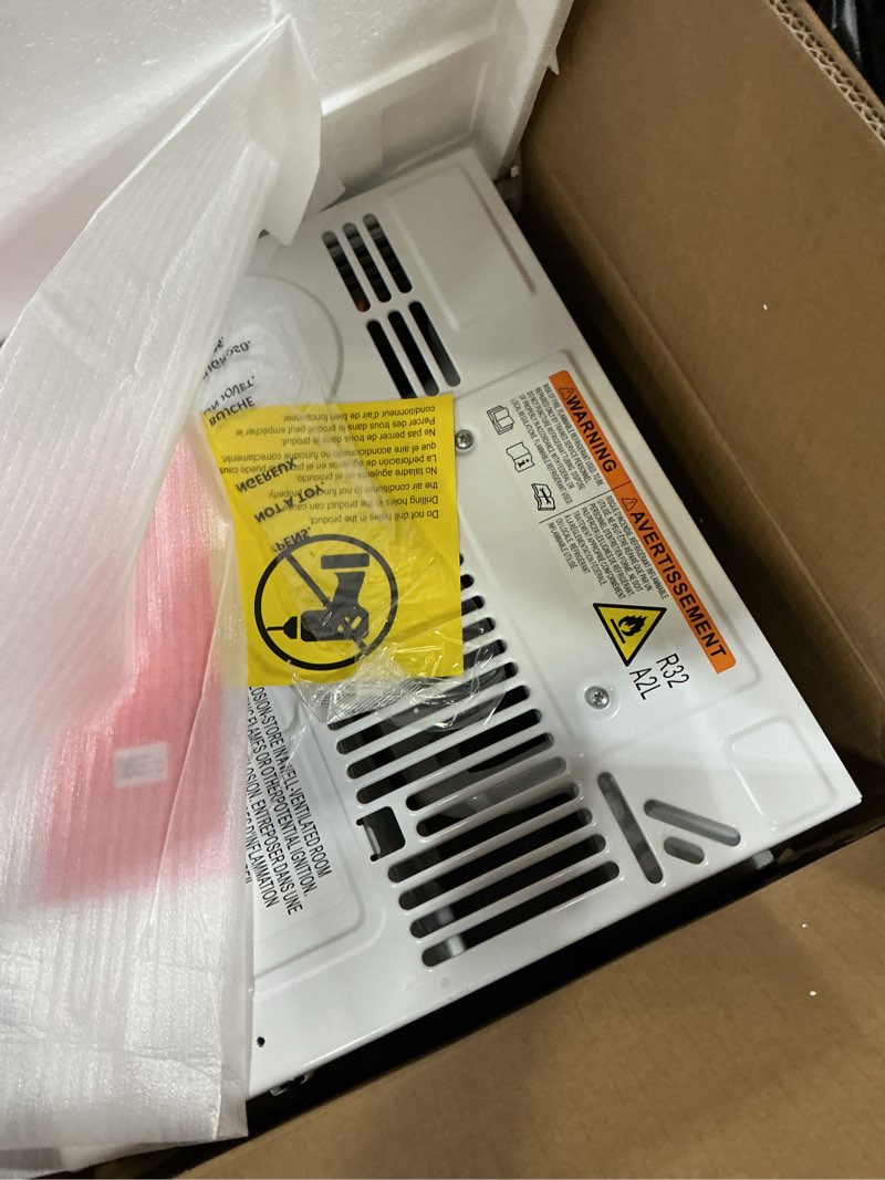 Condition photo showing Good Condition for 6000 btu window air conditioner, cools up to 375 sq. ft., wifi enabled energy saving window ac, remote & app control & timer function & easy install kit, perfect for small bedroom, living room 6000 british thermal units w/ wifi