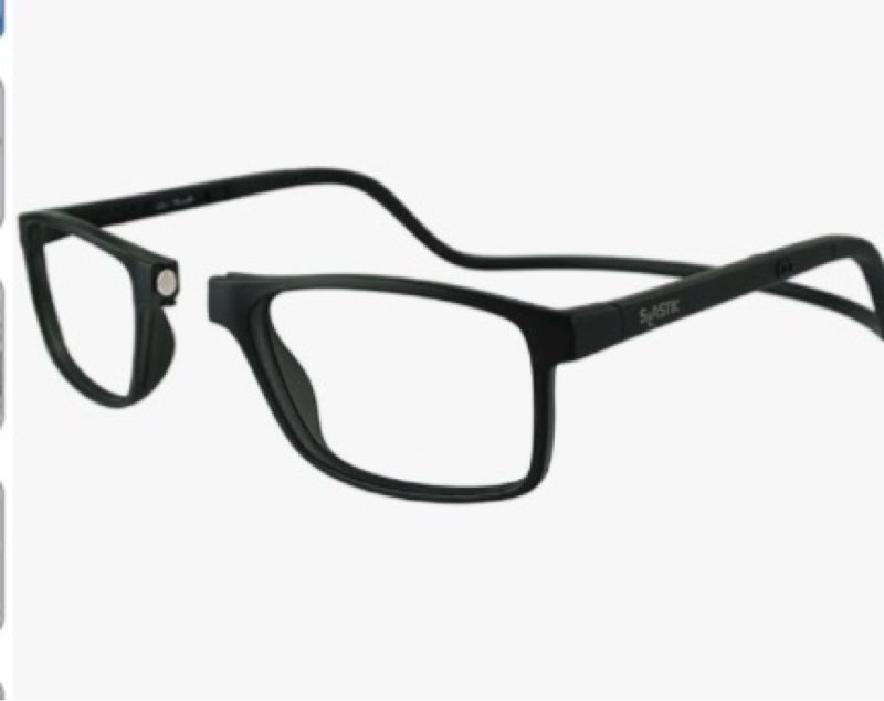 Clic Blue Light Blocking Magnetic Reading Glasses for Men or Women by Slastik, Soft Foldable Band, Computer Readers, Barat 3.0+ 