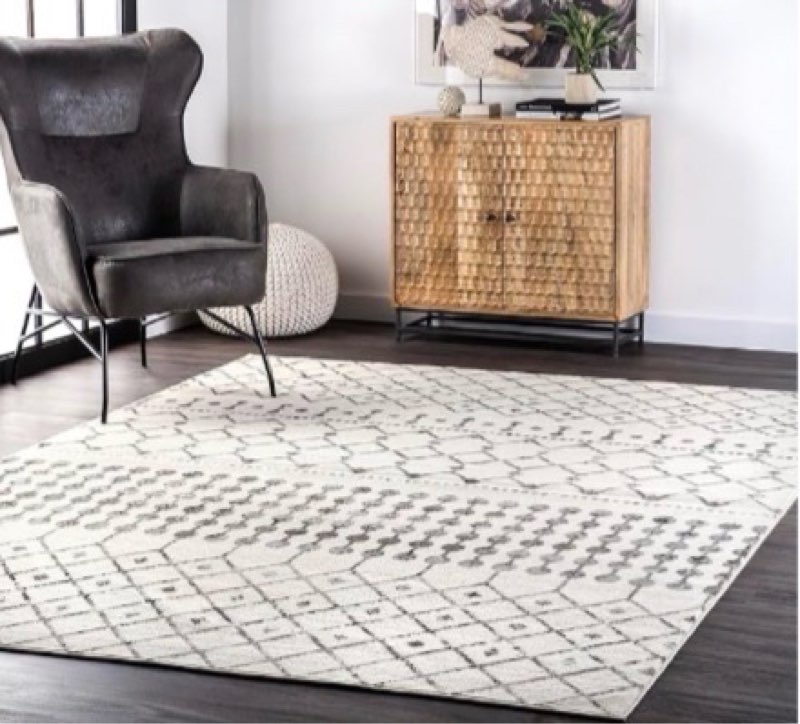 Nuloom grey rug 6’7”x9’