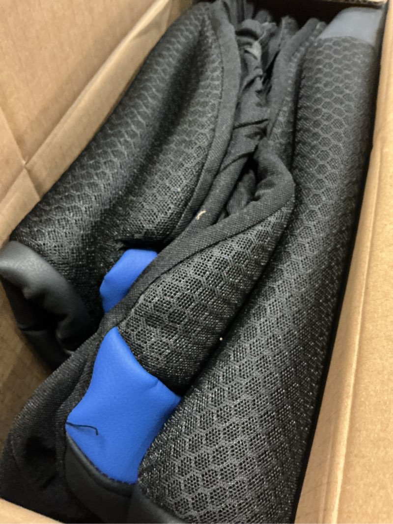 Condition photo showing Good Condition for skechers memory foam car seat covers, air cool mesh thick seat covers,car seat covers front seats airbag compatible, automotive comfort & protection for most cars, vans,trucks, suvs,blue two front black/blue