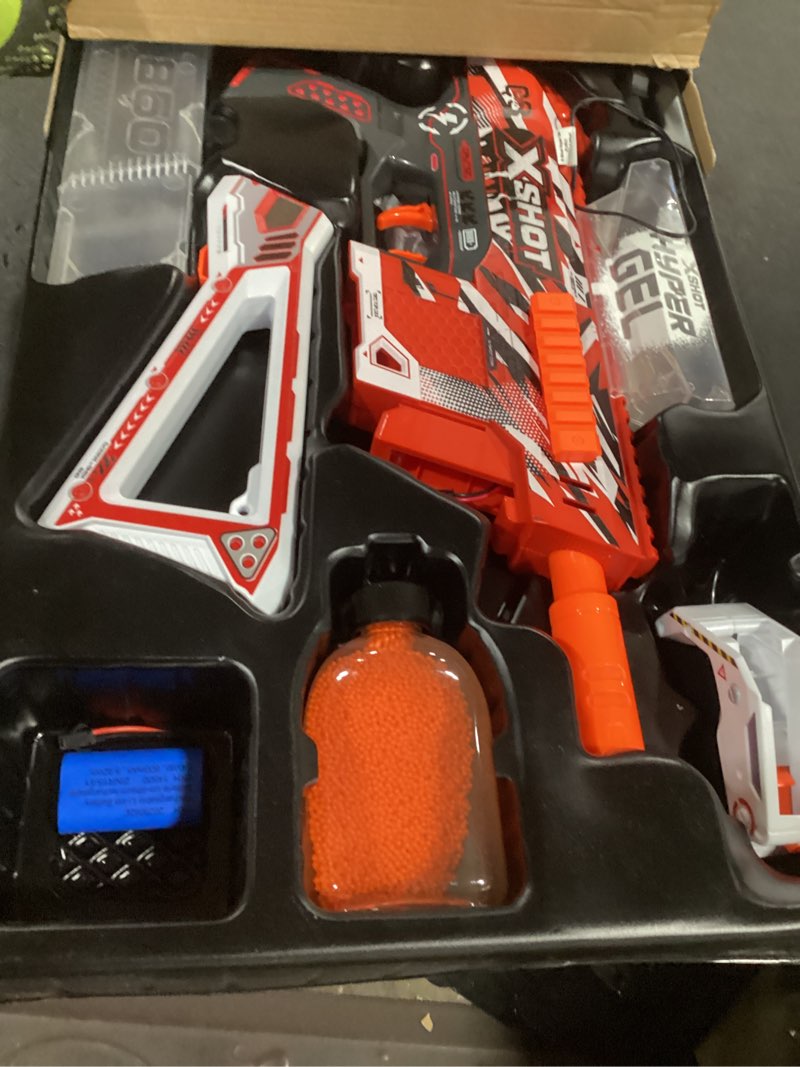 Condition photo showing Good Condition for xshot hyper gel trace fire blaster, semi and fully automatic gel blaster & 10,000 gellets, 600 capacity hopper & 850 capacity mag, ages 14 & up by zuru