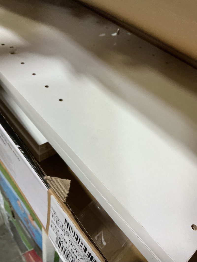 Condition photo showing Good Condition for furinno pasir book shelf, 3-tier bookshelf, storage shelves bookcase, 9.7 x 23.7 x 31.5, for living room, bedroom, home office, plain white