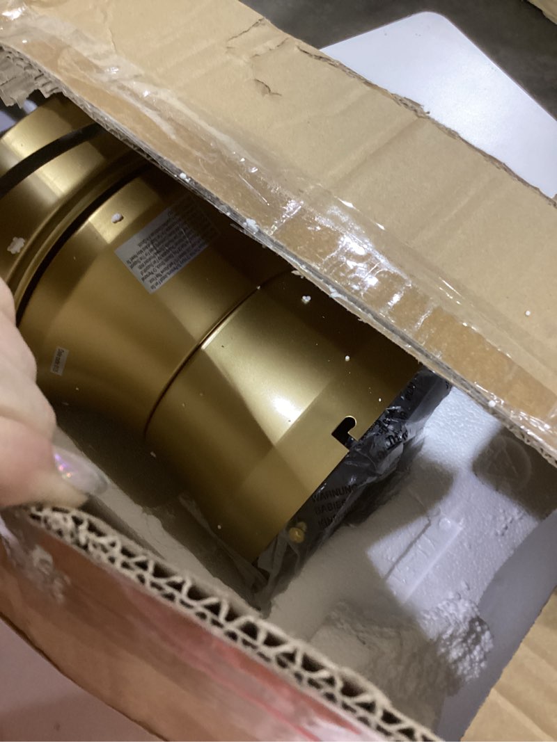 Condition photo showing Good Condition for 52" Smart Low Profile Ceiling Fans with Lights Remote,Outdoor Indoor Flush Mount Ceiling Fans,Controll by Voice WIFI Alexa App,Quiet DC Motor,Gold White Black Fan for Modern Bedroom Living Room Patio 52 inch Gold& White Black