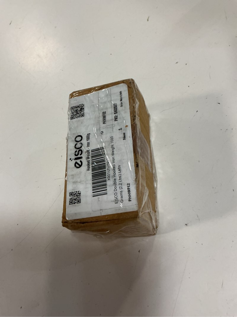 Condition photo showing New/Like New for eisco double hooked iron weight 1000 grams (2.2 lbs.) labs