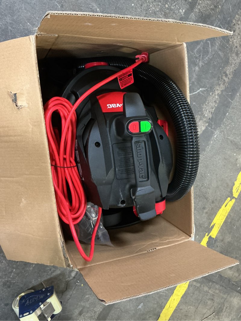 Condition photo showing As Is for Shop-Vac 4-Gallon 6 HP Corded Wet/Dry Shop Vacuum