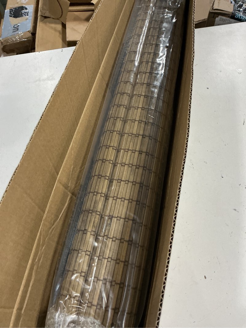 Condition photo showing Good Condition for cordless bamboo roman shades for windows, blinds size (30.5" w ×48" h) colour (highfield teak) highfield teak 30.5" w × 48" h