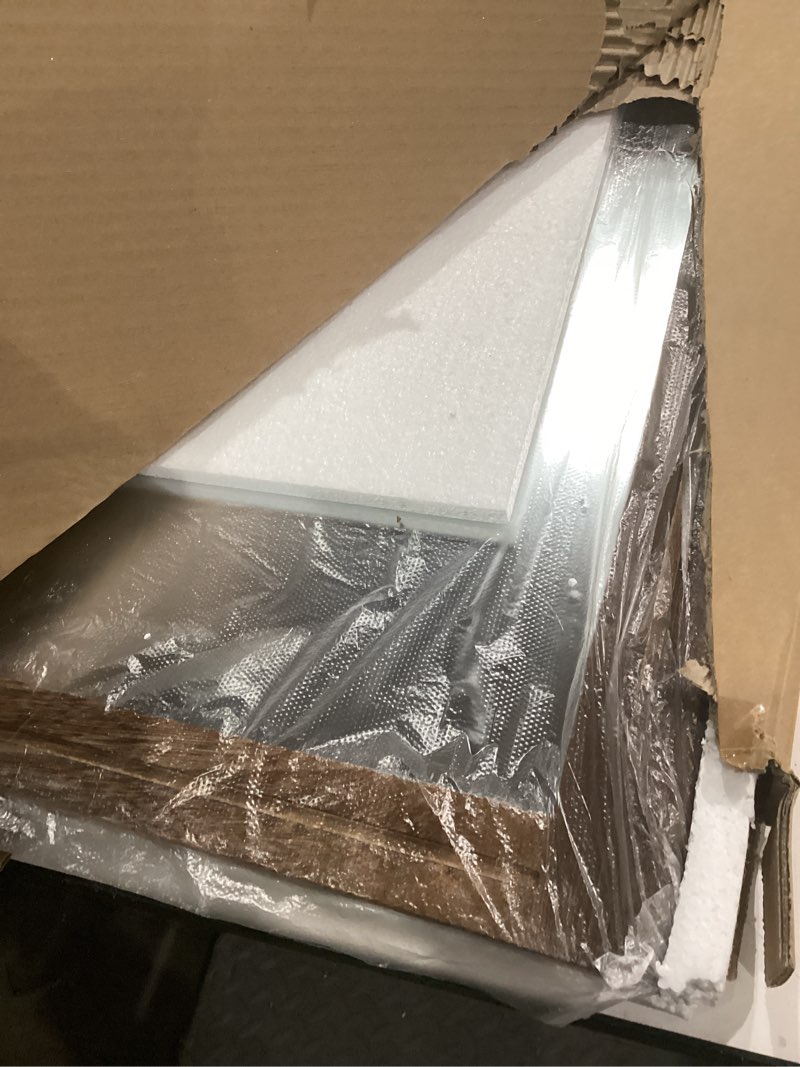 Condition photo showing New/Like New for AAZZKANG Rustic Wood Mirror Rectangle Decorative Wall Hanging Mirrors with Frame Large 26"x18" for Bedroom Living Room Bathroom Home Entryway 26"L x 18"W Retro Brown