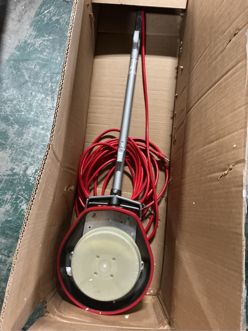 Condition photo showing As Is for Oreck Commercial Orbiter Hard Floor Cleaner Machine, Multi-Purpose Floor Cleaning, Random Orbital Drive, Wide Cleaning Path, 50-Foot Long Cord, ORB550MC, Gray/Red