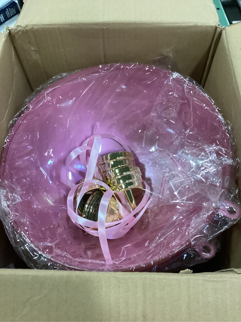 Condition photo showing Good Condition for Shappy 4 Pcs 10 Inch Large Christmas Ball Ornaments Hanging Tree Ornament Balls Decorations Vintage Commercial Plastic Ball Ornament with Hanging Loop Large Christmas Decoration (Pink)