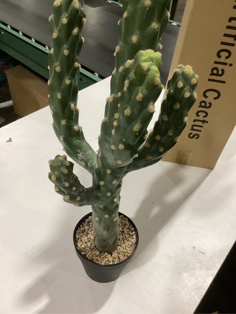 yinleus 23inch artificial cactus faux cacti fake cactus saguaro potted plants for indoor outdoor hom