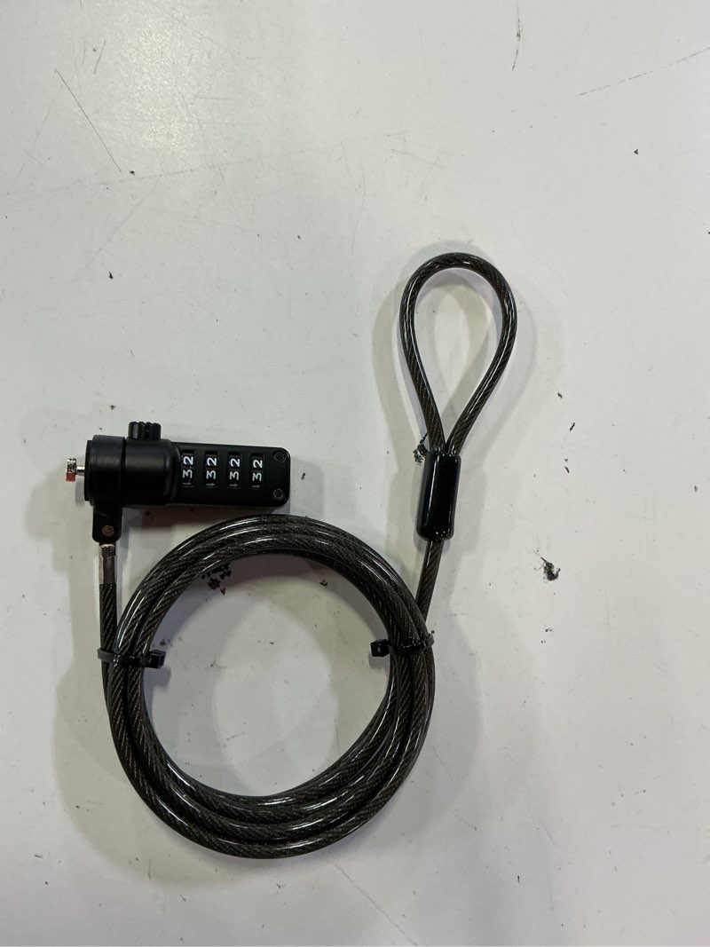 Condition photo showing Good Condition for abovetek ipad lock security cable w/adhesive plates, 6ft keyless 4 digit combination tablet lock kit, anti-theft hardware locking cable for iphone cell phone macbook laptop in showroom retail store