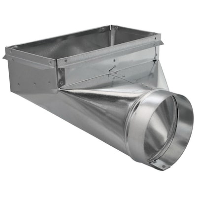 imperial 6-in 30 gauge galvanized steel round 90 degree register duct boot
