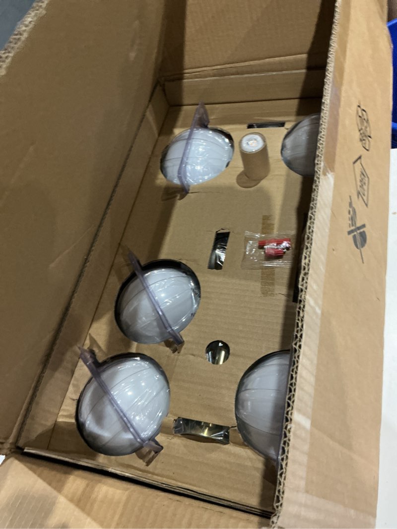 Condition photo showing New/Like New for cattleya 27.25-in 5 -light gold integrated led modern/contemporary vanity light