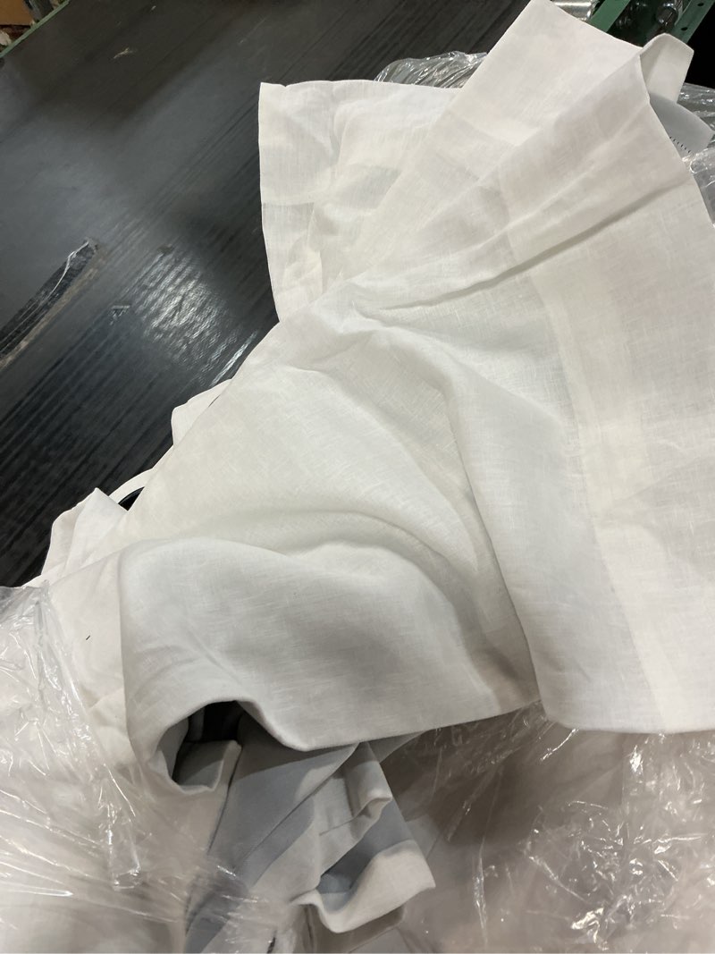 Condition photo showing Good Condition for european linen grommet room darkening curtain, 48x96, white