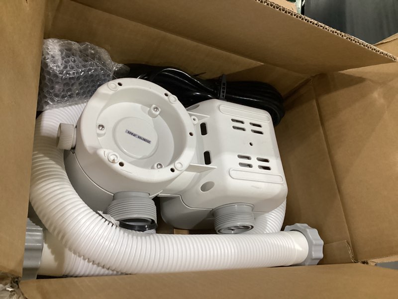 Condition photo showing Good Condition for INTEX 26635EG C1500 Cartridge Filter Pump for Above Ground Pools: 1500 GPH Pump Flow Rate – Improved Circulation and Filtration – Easy Installation – Improved Water Clarity – Easy-to-Clean