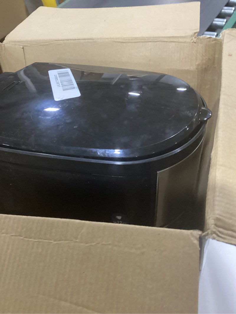 Condition photo showing As Is for Hamilton Beach One Press Programmable Dispensing 12 Cup Coffee Maker with Internal Coffee Pot, Stays Warm and Fresh for Hours, 60 oz. Removable Reservoir, Black & Stainless Steel (47950) Black and Silver