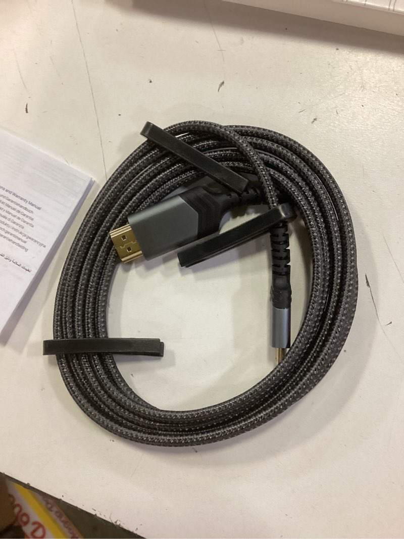 Condition photo showing Good Condition for JSAUX Mini HDMI to HDMI Cable 6FT, [Mini HDMI][Aluminum Shell, Braided] High Speed 4K 60Hz HDMI 2.0 Cord, Compatible with Camera, Camcorder, Tablet and Graphics/Video Card, Laptop, Raspberry Pi Zero W Grey 6FT - Standard Connector