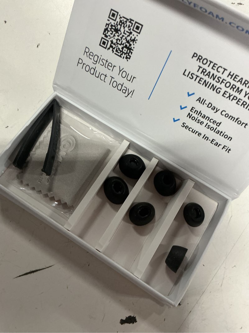 Condition photo showing Good Condition for comply truegrip max | premium memory foam replacement earbud tips for apple airpods pro gen 3 | long lasting comfort, max durability, secure fit, superior noise isolation| purple (small) (3 pairs) truegrip max purple small