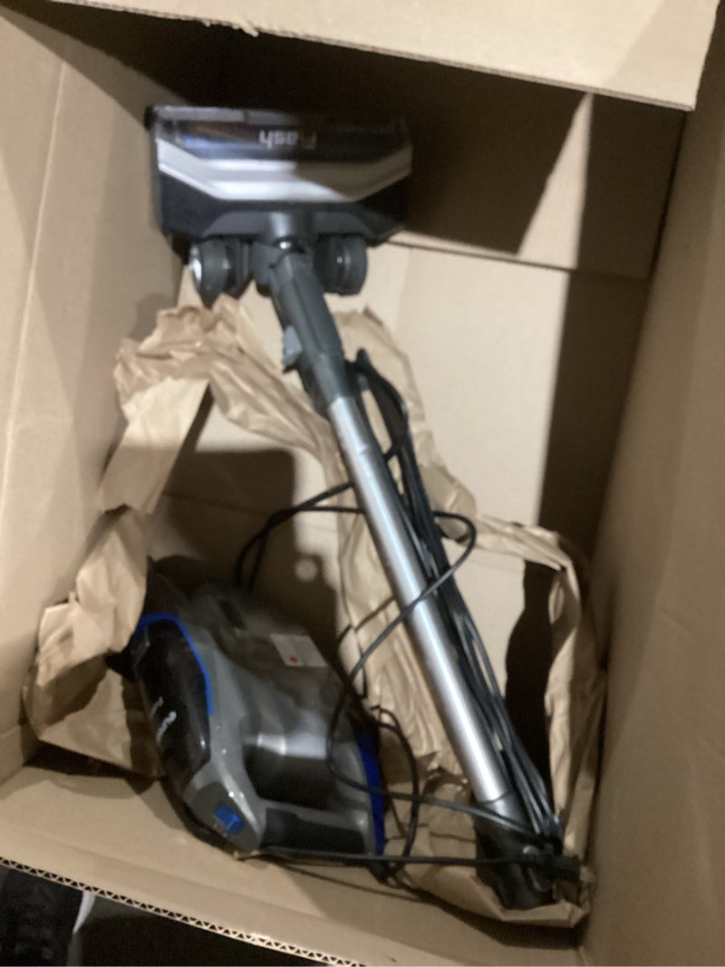 Condition photo showing As Is for Eureka Corded Stick Vacuum Cleaner for Home Pet Hair, Lightweight Vacuum Cleaner with Powerful Suction for Carpet Tile and Hard Floor, Blue, NES520BL 2-in-1 Flash Handheld Vac